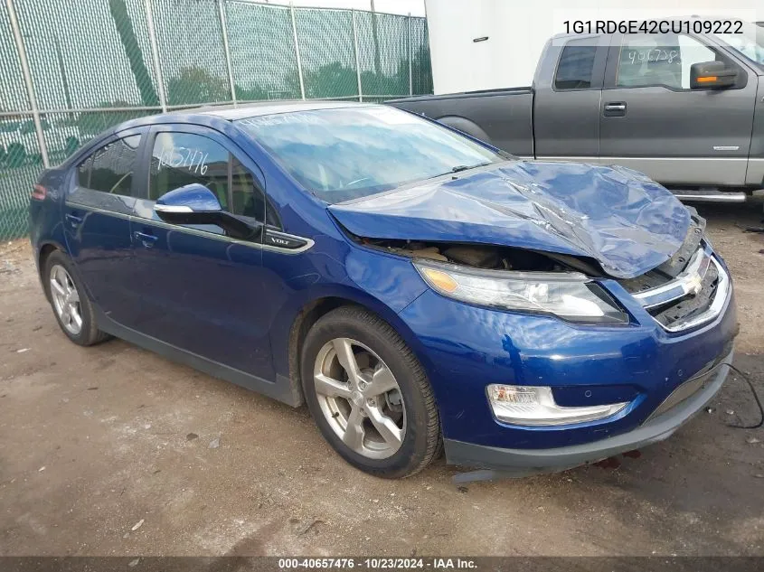 2012 Chevrolet Volt VIN: 1G1RD6E42CU109222 Lot: 40657476