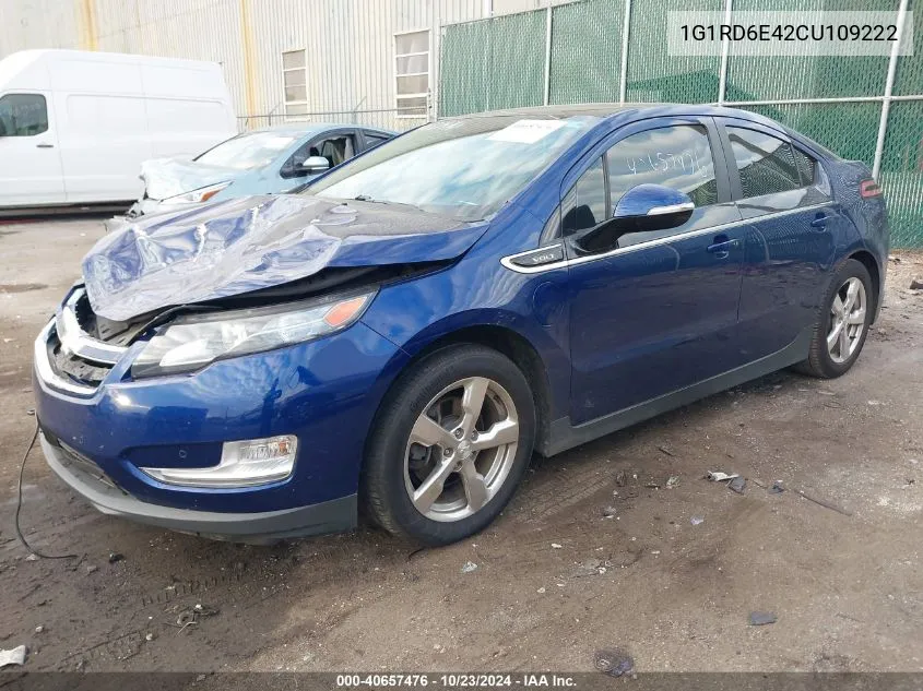 2012 Chevrolet Volt VIN: 1G1RD6E42CU109222 Lot: 40657476