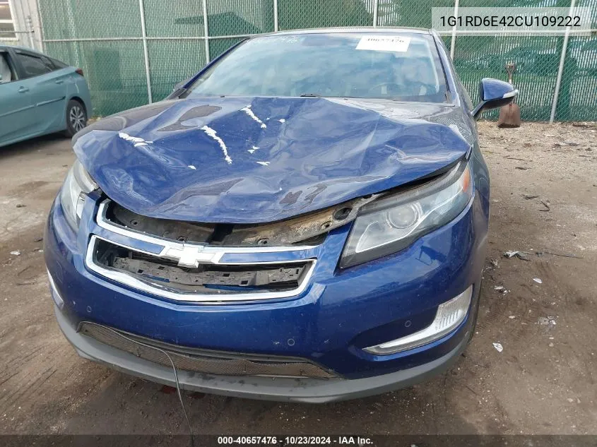 2012 Chevrolet Volt VIN: 1G1RD6E42CU109222 Lot: 40657476