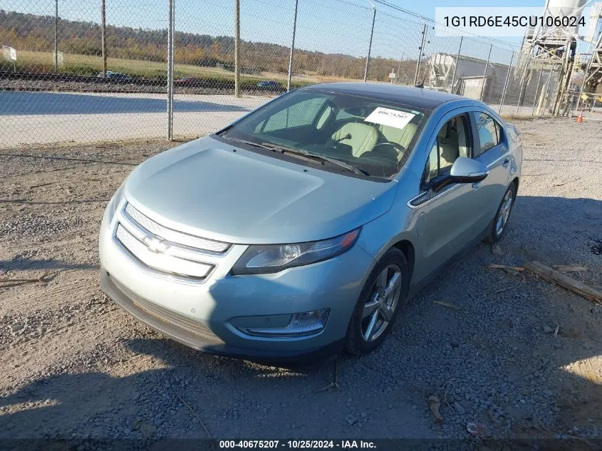 2012 Chevrolet Volt VIN: 1G1RD6E45CU106024 Lot: 40675207