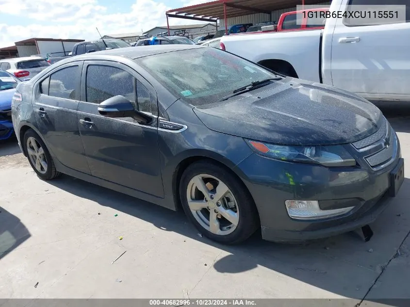 2012 Chevrolet Volt VIN: 1G1RB6E4XCU115551 Lot: 40682996