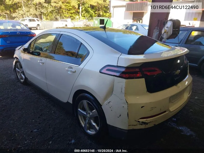 2012 Chevrolet Volt VIN: 1G1RD6E44CU122490 Lot: 40683145