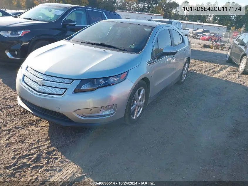 2012 Chevrolet Volt VIN: 1G1RD6E42CU117174 Lot: 40696514