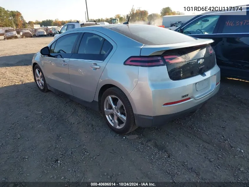 2012 Chevrolet Volt VIN: 1G1RD6E42CU117174 Lot: 40696514