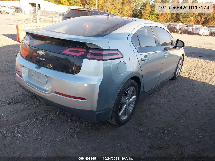 2012 Chevrolet Volt VIN: 1G1RD6E42CU117174 Lot: 40696514