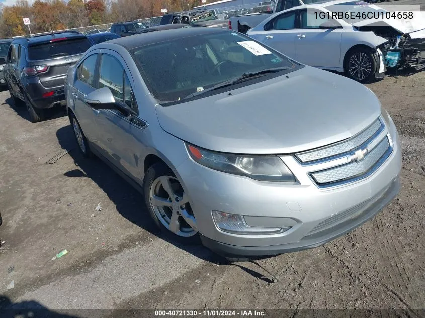 2012 Chevrolet Volt VIN: 1G1RB6E46CU104658 Lot: 40721330