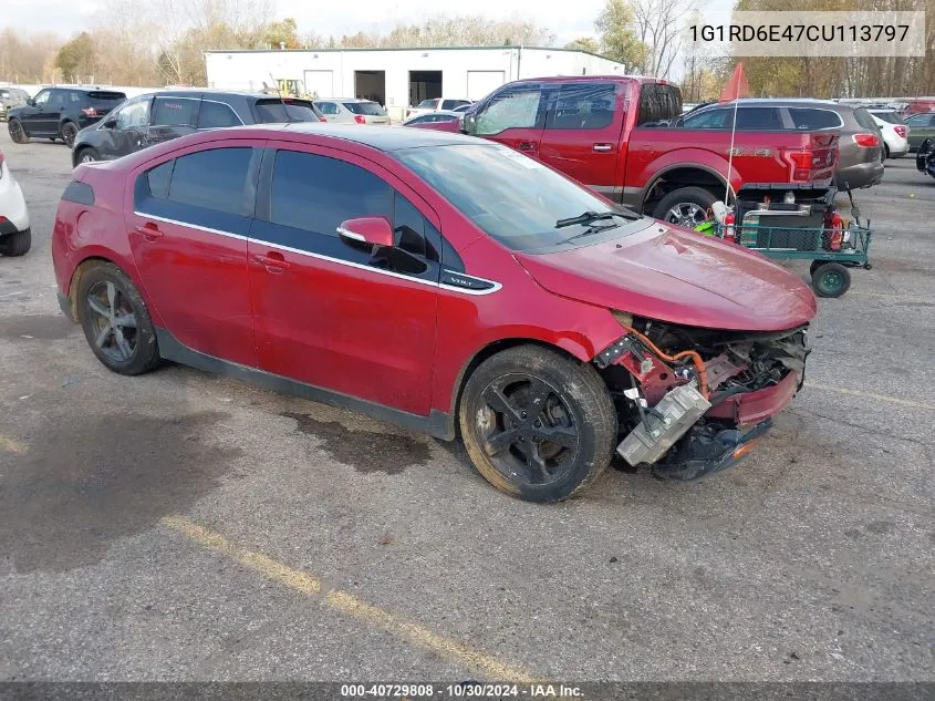 2012 Chevrolet Volt VIN: 1G1RD6E47CU113797 Lot: 40729808