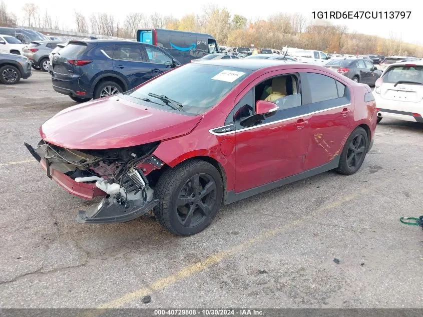 2012 Chevrolet Volt VIN: 1G1RD6E47CU113797 Lot: 40729808