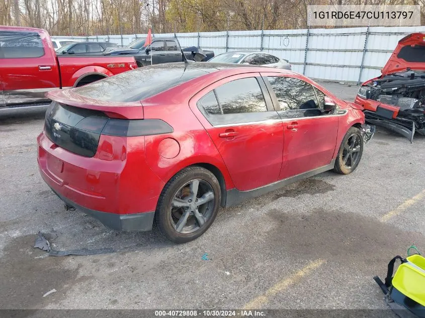 2012 Chevrolet Volt VIN: 1G1RD6E47CU113797 Lot: 40729808