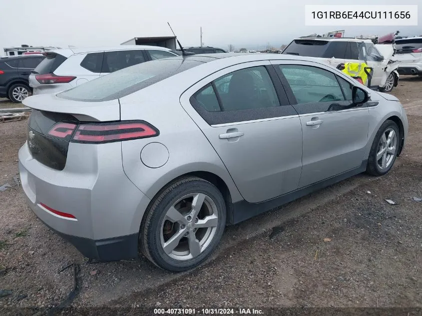 2012 Chevrolet Volt VIN: 1G1RB6E44CU111656 Lot: 40731091