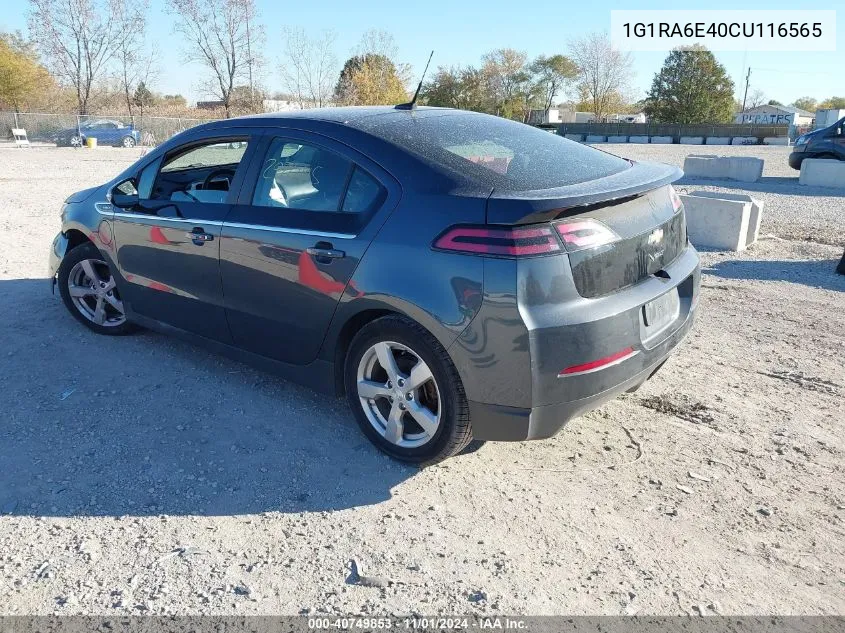 2012 Chevrolet Volt VIN: 1G1RA6E40CU116565 Lot: 40749853