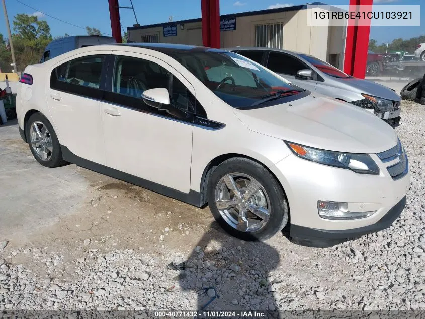 2012 Chevrolet Volt VIN: 1G1RB6E41CU103921 Lot: 40771432