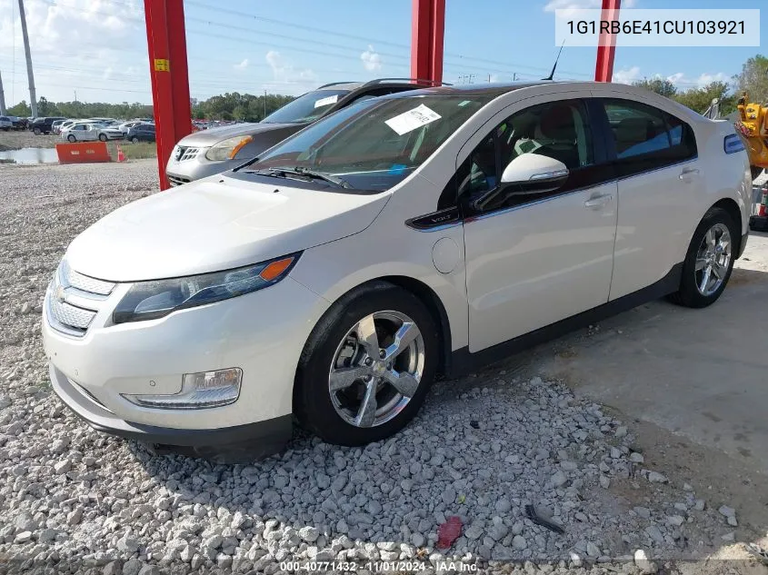 2012 Chevrolet Volt VIN: 1G1RB6E41CU103921 Lot: 40771432