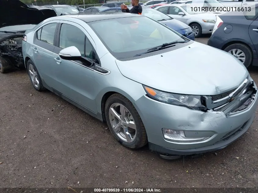 2012 Chevrolet Volt VIN: 1G1RB6E40CU116613 Lot: 40799539