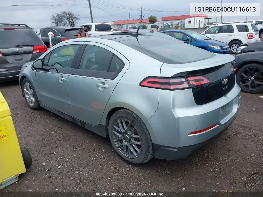 2012 Chevrolet Volt VIN: 1G1RB6E40CU116613 Lot: 40799539