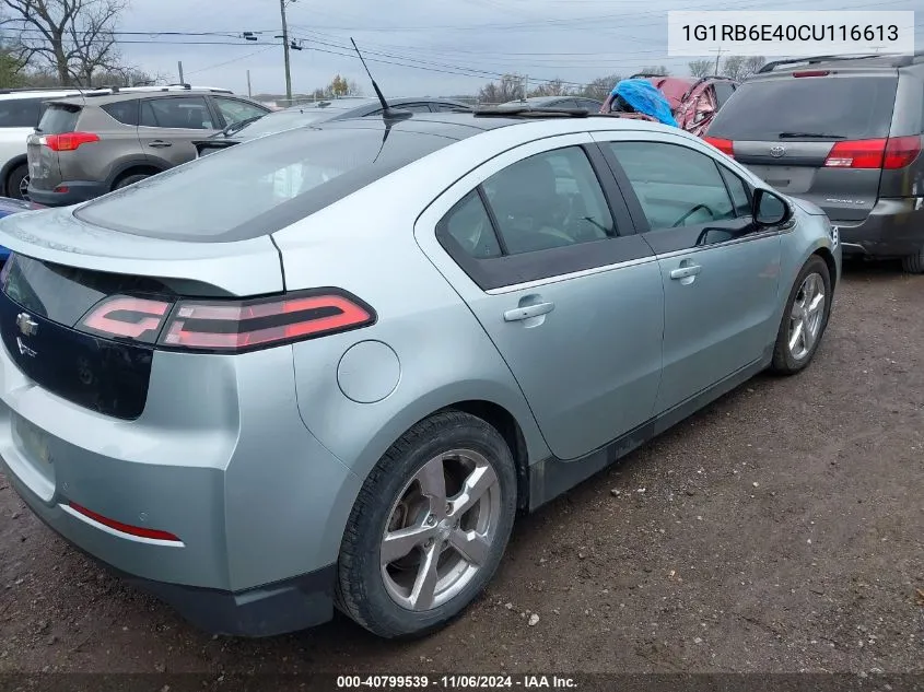 2012 Chevrolet Volt VIN: 1G1RB6E40CU116613 Lot: 40799539