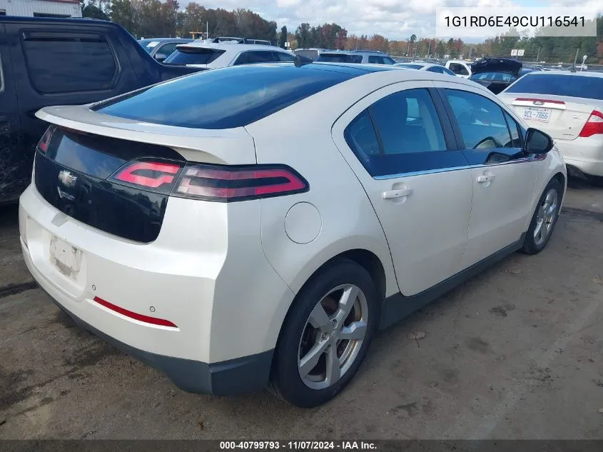 2012 Chevrolet Volt VIN: 1G1RD6E49CU116541 Lot: 40799793