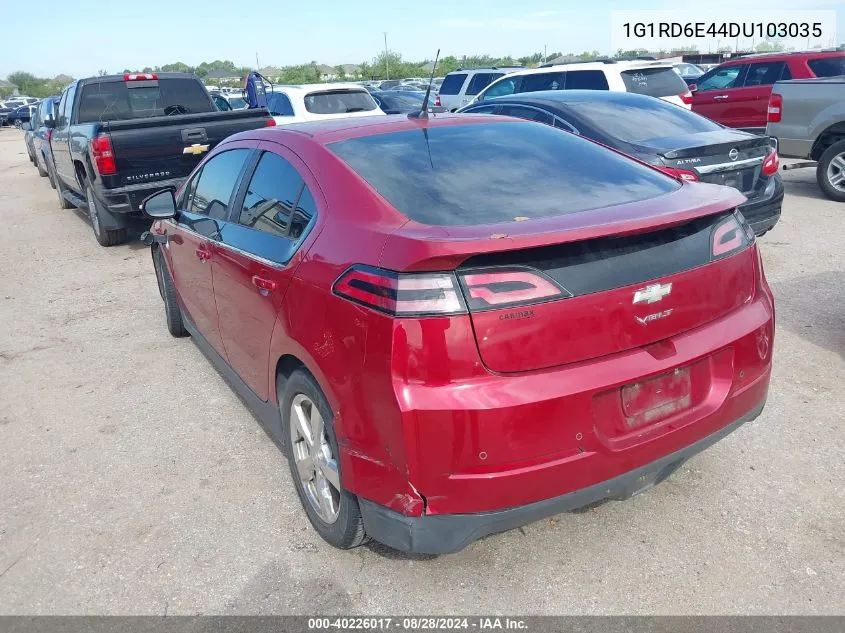 2013 Chevrolet Volt VIN: 1G1RD6E44DU103035 Lot: 40226017