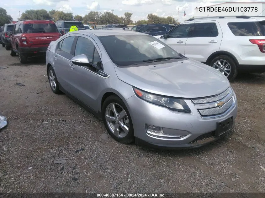 2013 Chevrolet Volt VIN: 1G1RD6E46DU103778 Lot: 40387154