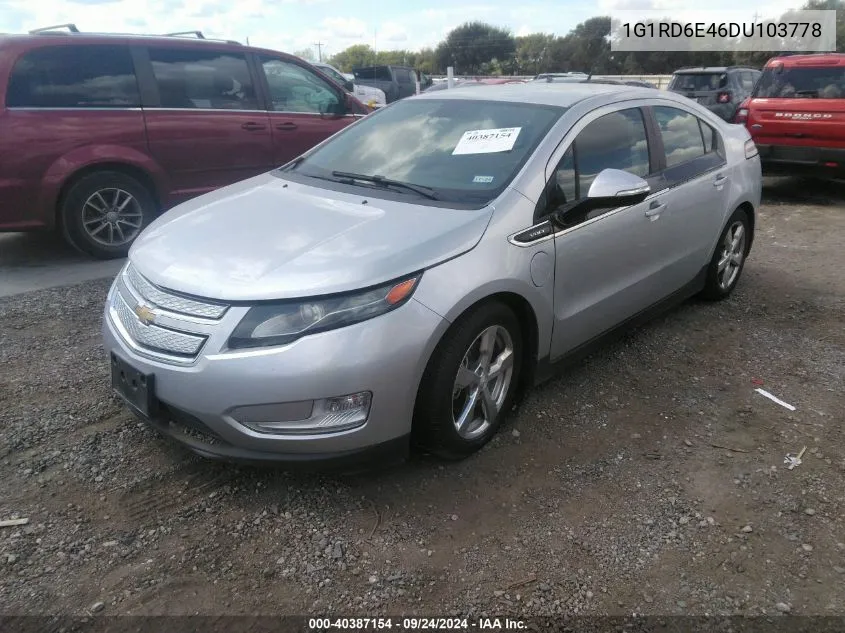 2013 Chevrolet Volt VIN: 1G1RD6E46DU103778 Lot: 40387154