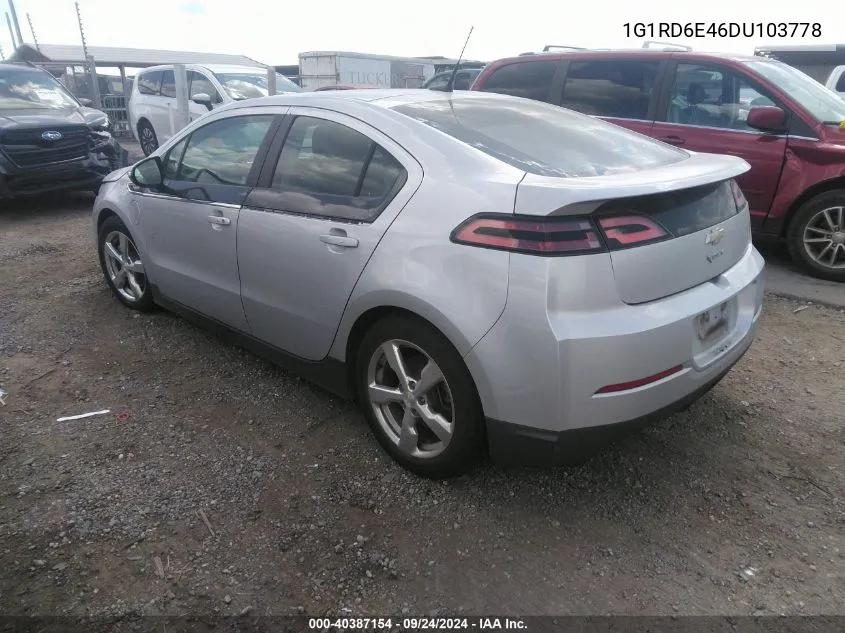 2013 Chevrolet Volt VIN: 1G1RD6E46DU103778 Lot: 40387154