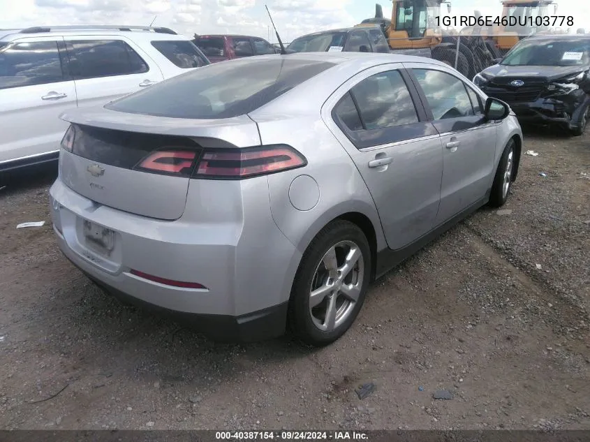 2013 Chevrolet Volt VIN: 1G1RD6E46DU103778 Lot: 40387154