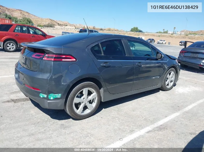 2013 Chevrolet Volt VIN: 1G1RE6E46DU138429 Lot: 40459034