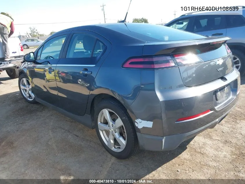 2013 Chevrolet Volt VIN: 1G1RH6E40DU108639 Lot: 40473810