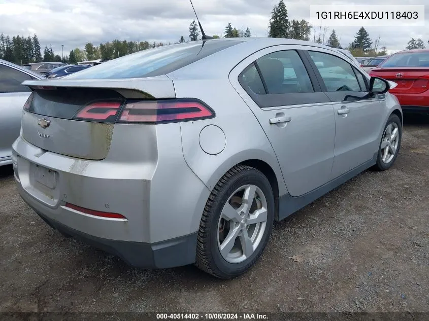 2013 Chevrolet Volt VIN: 1G1RH6E4XDU118403 Lot: 40514402