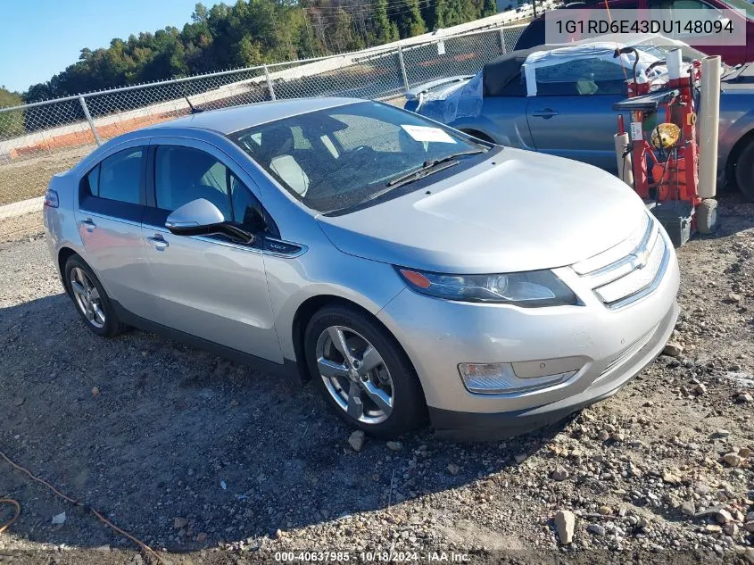 2013 Chevrolet Volt VIN: 1G1RD6E43DU148094 Lot: 40637985