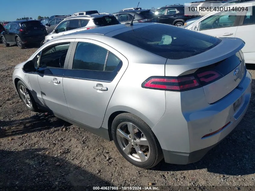 2013 Chevrolet Volt VIN: 1G1RD6E43DU148094 Lot: 40637985