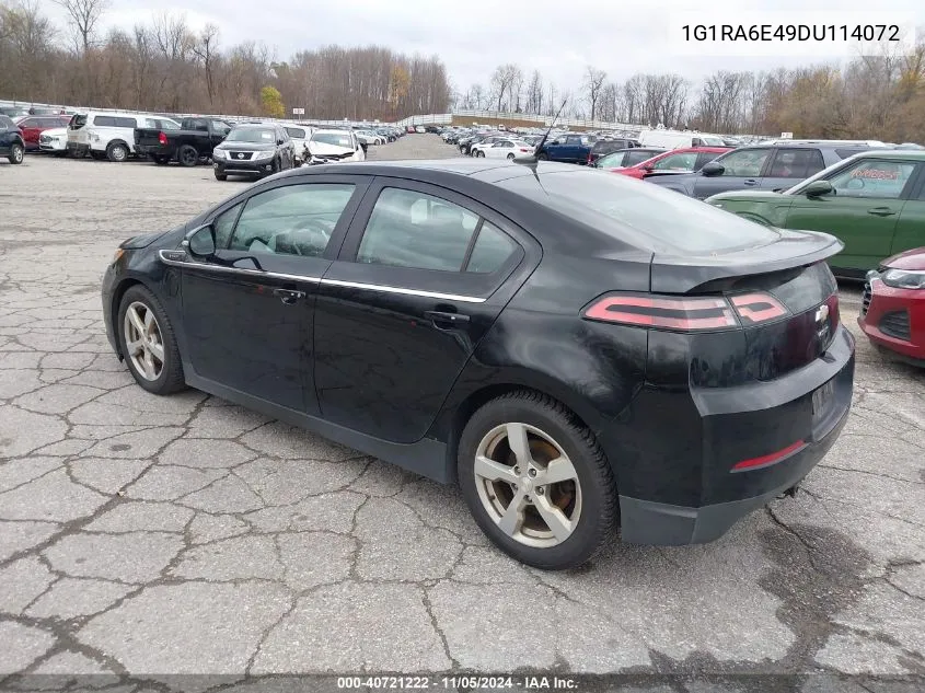 2013 Chevrolet Volt VIN: 1G1RA6E49DU114072 Lot: 40721222