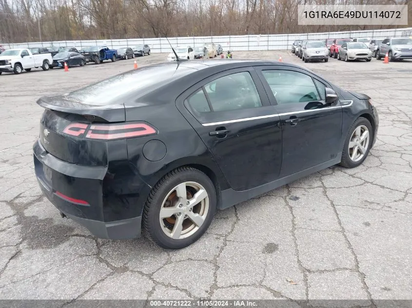 2013 Chevrolet Volt VIN: 1G1RA6E49DU114072 Lot: 40721222