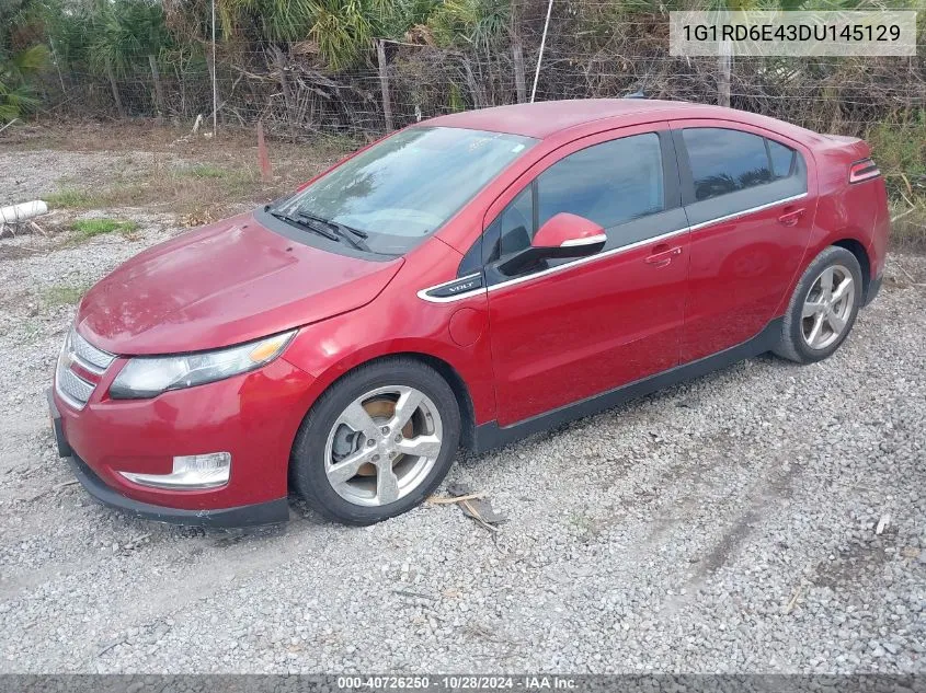 2013 Chevrolet Volt VIN: 1G1RD6E43DU145129 Lot: 40726250