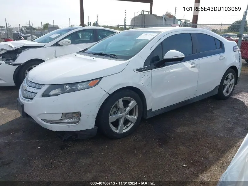 2013 Chevrolet Volt VIN: 1G1RE6E43DU103069 Lot: 40766713