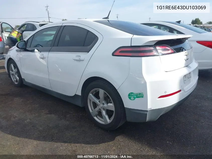 2013 Chevrolet Volt VIN: 1G1RE6E43DU103069 Lot: 40766713