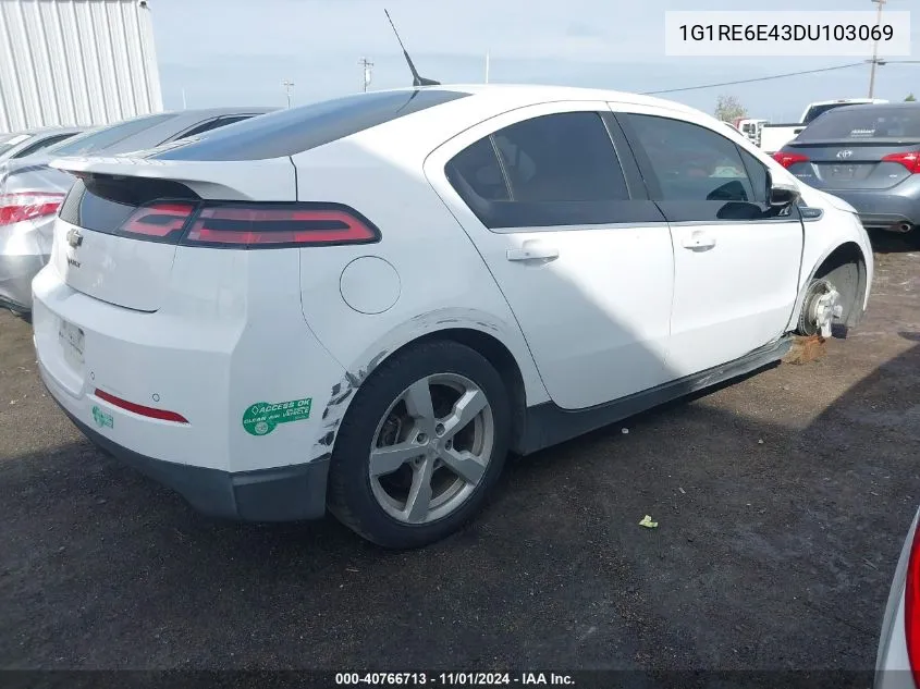 2013 Chevrolet Volt VIN: 1G1RE6E43DU103069 Lot: 40766713