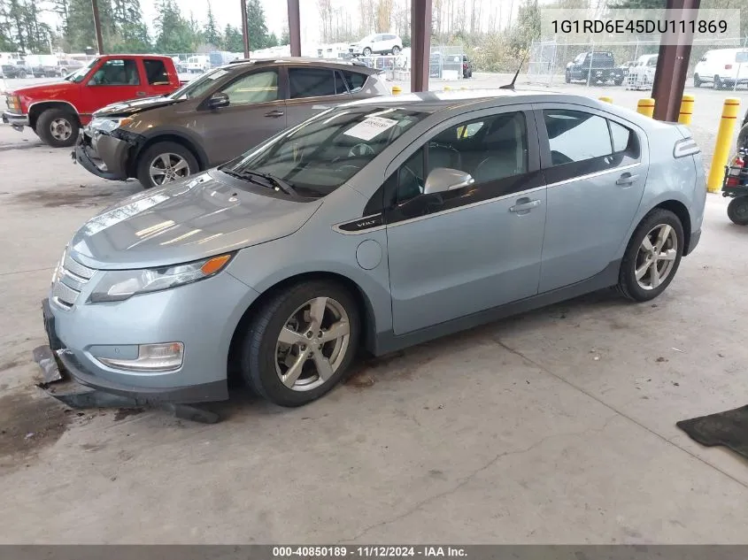 2013 Chevrolet Volt VIN: 1G1RD6E45DU111869 Lot: 40850189