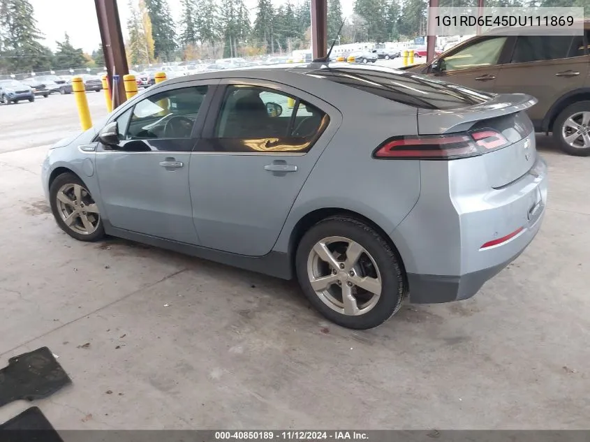 2013 Chevrolet Volt VIN: 1G1RD6E45DU111869 Lot: 40850189