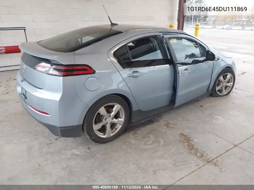 2013 Chevrolet Volt VIN: 1G1RD6E45DU111869 Lot: 40850189