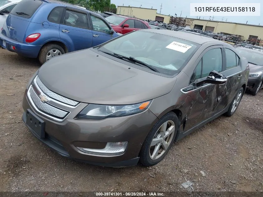 2014 Chevrolet Volt VIN: 1G1RF6E43EU158118 Lot: 39741301