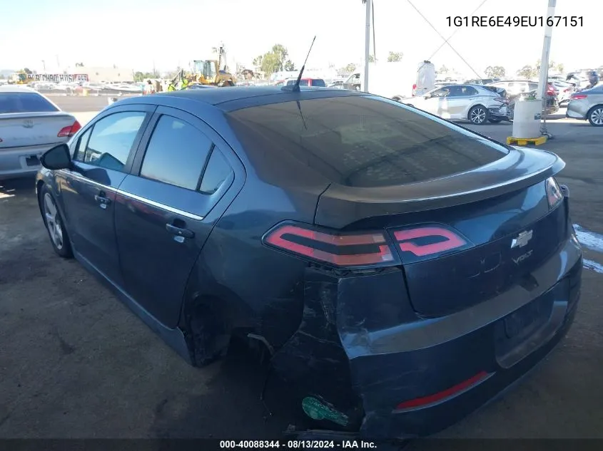 2014 Chevrolet Volt VIN: 1G1RE6E49EU167151 Lot: 40088344