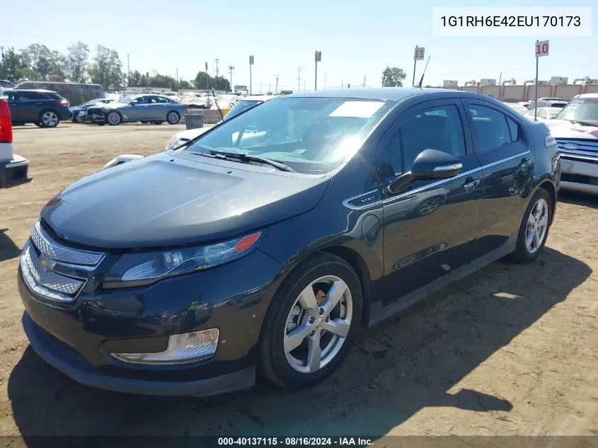 2014 Chevrolet Volt VIN: 1G1RH6E42EU170173 Lot: 40137115