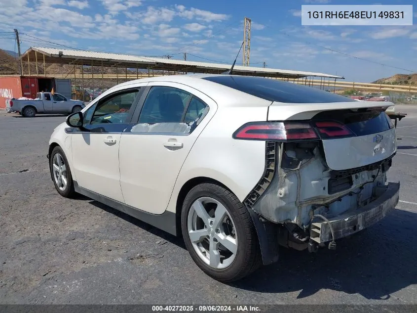 2014 Chevrolet Volt VIN: 1G1RH6E48EU149831 Lot: 40272025