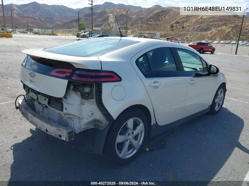 2014 Chevrolet Volt VIN: 1G1RH6E48EU149831 Lot: 40272025