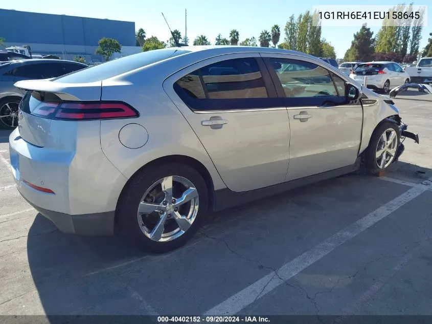 2014 Chevrolet Volt VIN: 1G1RH6E41EU158645 Lot: 40402152