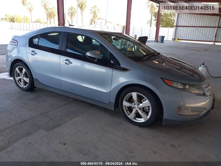 2014 Chevrolet Volt VIN: 1G1RE6E40EU143515 Lot: 40415170