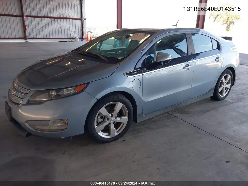 2014 Chevrolet Volt VIN: 1G1RE6E40EU143515 Lot: 40415170