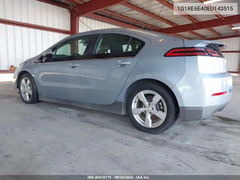 2014 Chevrolet Volt VIN: 1G1RE6E40EU143515 Lot: 40415170