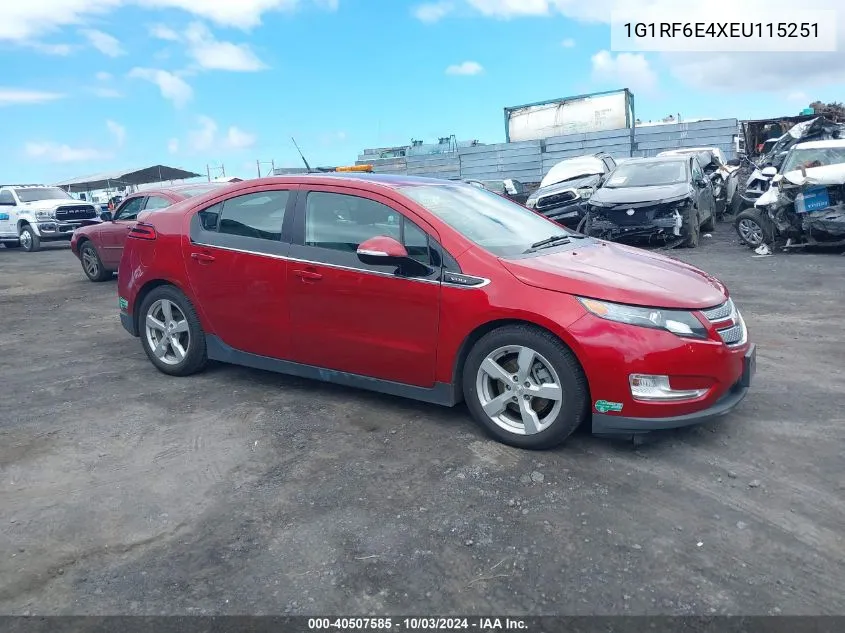 1G1RF6E4XEU115251 2014 Chevrolet Volt